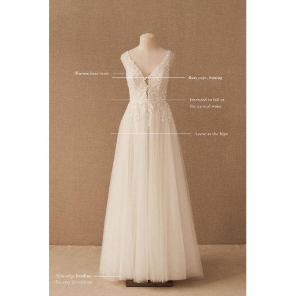 BHLDN Wtoo Vielle Wedding Gown Size 6 and 20W NEW - Picture 4 of 8